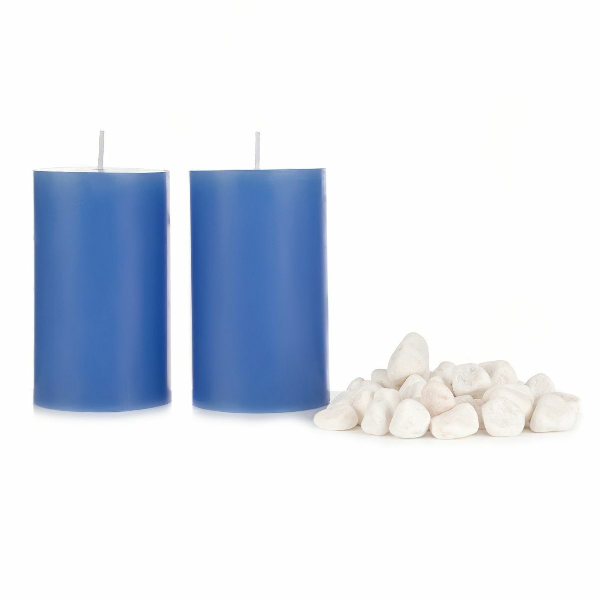 Bild 1 von 2 Stumpenkerzen Farbauswahl inkl. Dekosteine Höhe 12,5cm, Ø 7,5cm