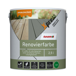 Renovierfarbe für Terrassen dunkelbraun seidenmatt 2,5 l