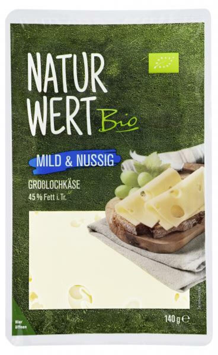 Bild 1 von NaturWert Bio Großlochkäse mild & nussig