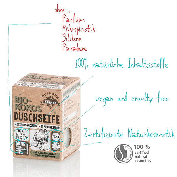 Bild 3 von Outdoor Freakz Bio-Kokos Duschseife