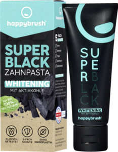 happybrush SUPERBLACK Zahnpasta