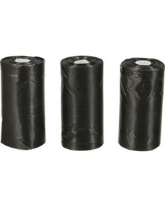 Praktische Hundekotbeutel, 60er-Pack, schwarz glänzend