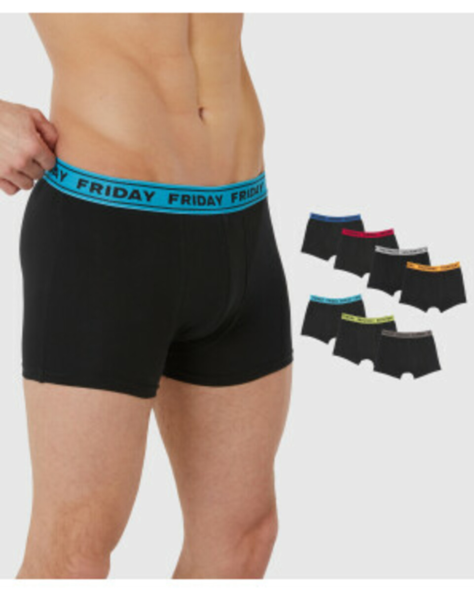Bild 1 von Retro Boxershorts Wochentage, 7er-Pack, X-Mail, schwarz
