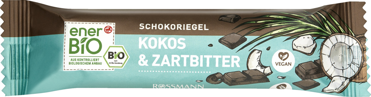 Bild 1 von enerBiO Schokoriegel Kokos & Zartbitter