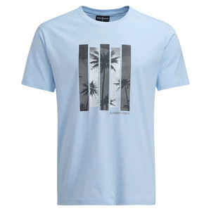 Herren T-Shirt mit Sommer-Print HELLBLAU