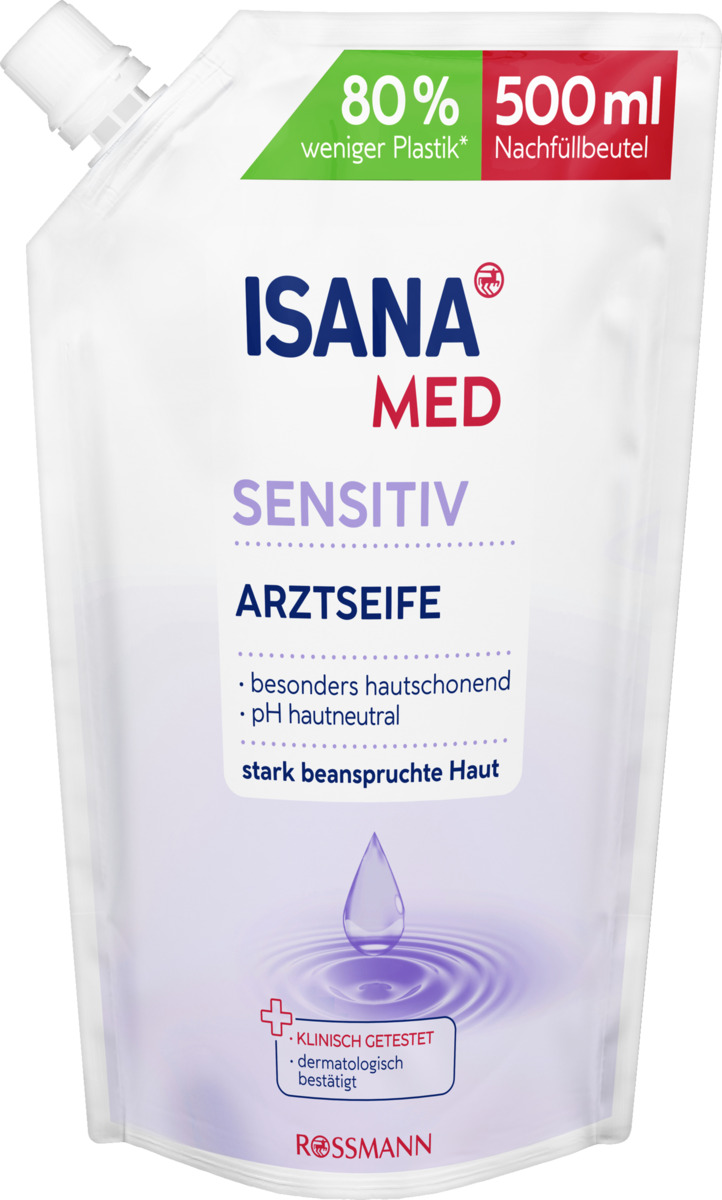 Bild 1 von ISANA 
            Arztseife Sensitiv Nachfüllbeutel