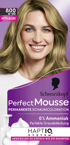 Schwarzkopf Perfect Mousse Schaumcoloration 800 Mittelblond