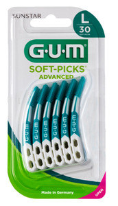 GUM® SOFT-PICKS® ADVANCED large mit Reise-Etui