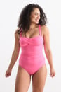 Bild 1 von C&A Badeanzug mit Raffungen-wattiert-LYCRA® XTRA LIFE™, Pink, Größe: 38
