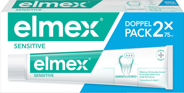Bild 1 von elmex Sensitive Zahnpasta Doppelpack