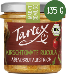 Tartex Bio Pflanzlicher Brotaufstrich mit Tomaten und Rucola