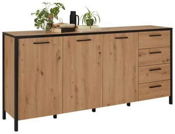 Bild 1 von Sideboard in Schwarz/Eichefarben