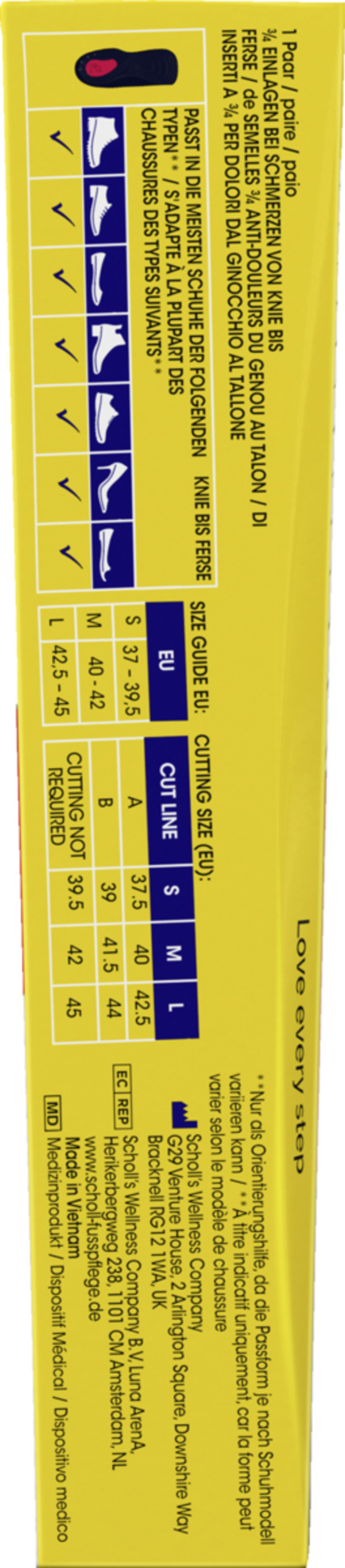 Bild 3 von Scholl In-Balance 3/4 Einlagen bei Schmerzen von Knie bis Ferse Größe 37 - 39,5