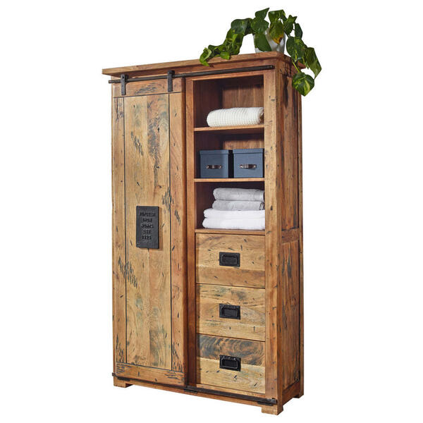 Bild 1 von Livetastic Highboard mangoholz massiv naturfarben  Elvira  Holz