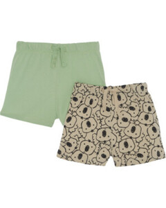 Shorts aus Baumwolle, 2er-Pack, Ergee, grün