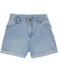Jeans-Shorts mit Umschlag, Y.F.K., elastischer Bund, jeansblau hell ausgewaschen