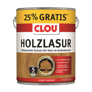 Holzlasur 'Clou' Nussbaum 5 l