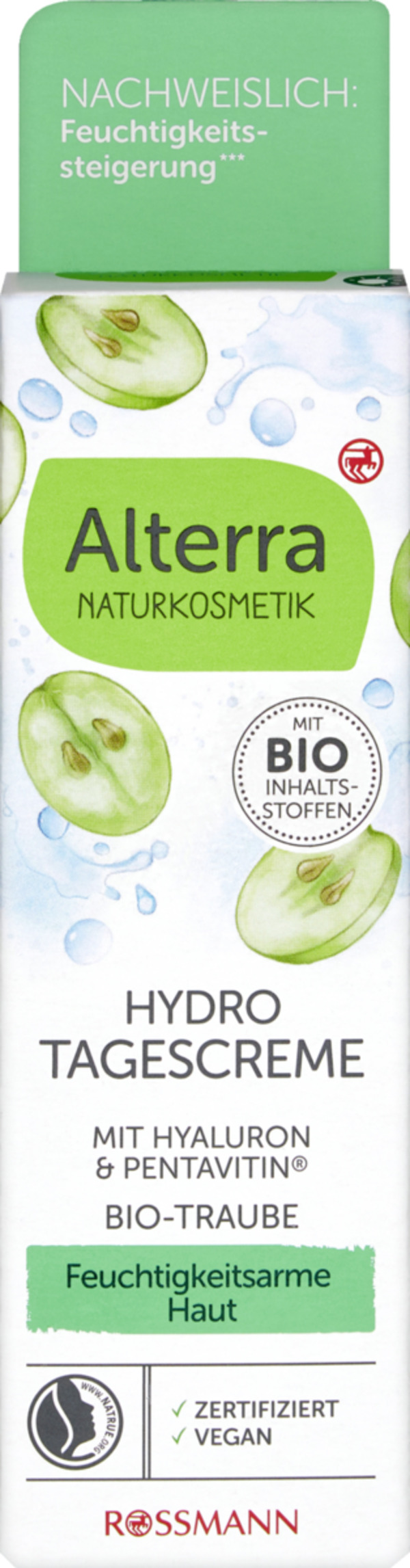 Bild 1 von Alterra Hydro Tagescreme Bio-Traube & Bio-Weisser Tee 5.78 EUR/ 100 ml