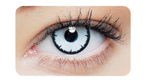 Farbige Kontaktlinsen 1-DAY Angelic White Farblinsen Sphärisch 2 Stück unisex