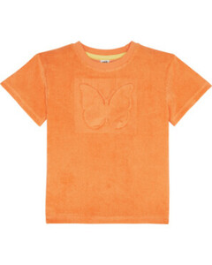 Frottee T-Shirt, Kiki & Koko, Rundhalsausschnitt, apricot