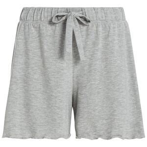 Damen Loungewear-Shorts mit Wellenbündchen HELLGRAU