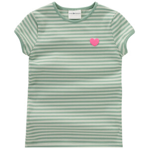 Mädchen T-Shirt mit Herz-Print SALBEI