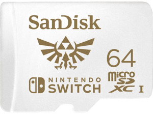 SANDISK microSDXC UHS-I Speicherkarte für Nintendo Switch, 64 GB , Speicherkarte, Weiß