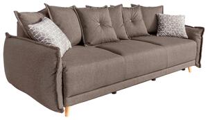 Dreisitzer-Sofa in Hellbraun ´LAZY LUKKA HELLBRAUN´
