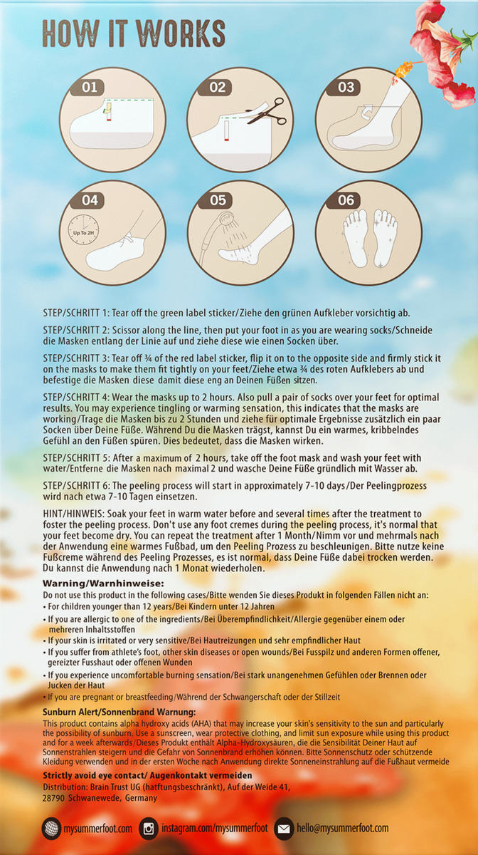 Bild 2 von Summer Foot Fußmaske für Frauen