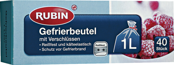 Bild 1 von Rubin             Gefrierbeutel 1 l