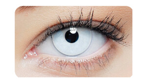 Farbige Kontaktlinsen 1-DAY White Out Farblinsen Sphärisch 2 Stück unisex