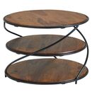 Bild 1 von Couchtisch rund Ø 58 cm Sheesham massiv/Schwarz