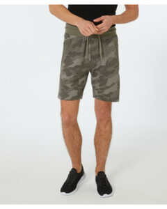 Sport-Shorts Camouflage, Ergeenomixx, Seitentaschen, khaki bedruckt