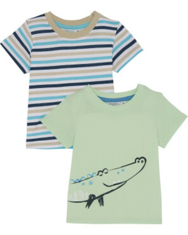 Bild 1 von T-Shirts Krokodil, 2er-Pack, Ergee, hellgrün