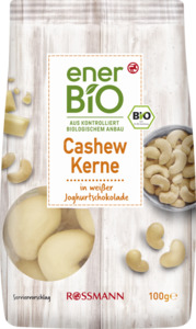 enerBiO Cashewkerne in weißer Joghurtschokolade