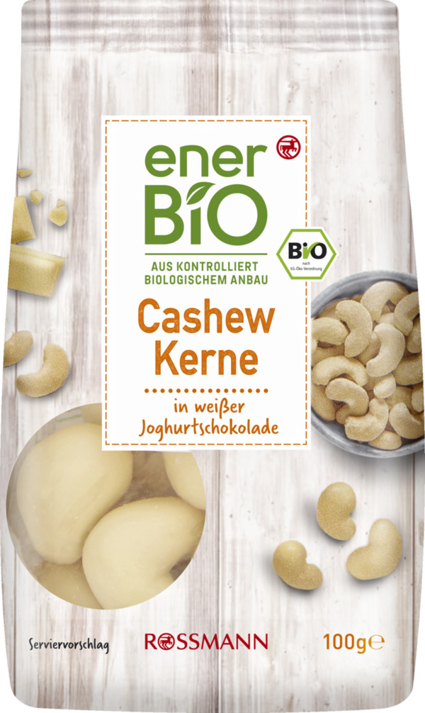 Bild 1 von enerBiO Cashewkerne in weißer Joghurtschokolade