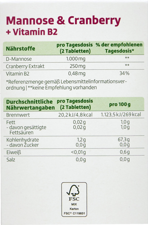 Bild 3 von altapharma Mannose & Cranberry + Vitamin B2