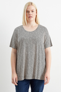 C&A T-Shirt-gepunktet, Schwarz, Größe: XL