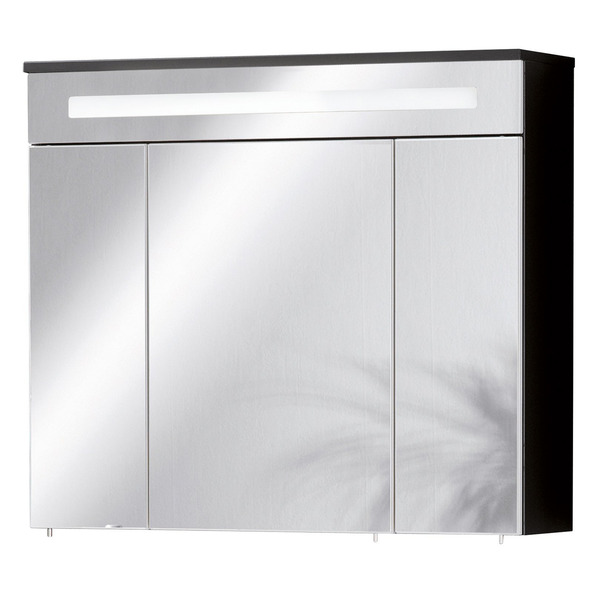 Bild 1 von Spiegelschrank 'Kara' LED anthrazit-weiß 80 x 70 cm