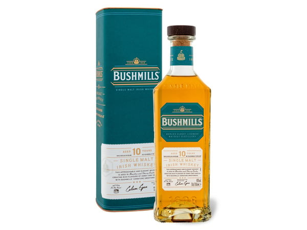 Bild 1 von BUSHMILLS Single Malt Irish Whiskey 10 Jahre 40% Vol