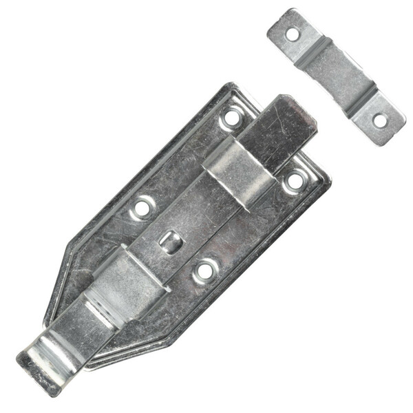Bild 1 von Türschlossriegel gerade 100x50x2mm Stahl verzinkt Schubriegel Türverschluss