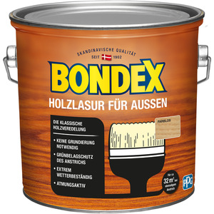 Bondex - 
            Bondex Holzlasur für außen transparent 2.5 l