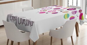Abakuhaus Tischdecke »Personalisiert Farbfest Waschbar Für den Außen Bereich geeignet Klare Farben«, Weihnachten Retro Grafik-Flitter