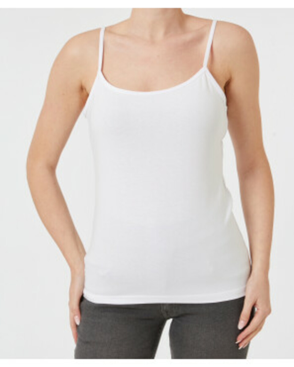 Bild 1 von Weißes Spaghettitop, Janina, Rundhalsausschnitt, weiß