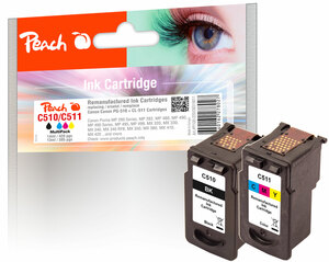 Peach Spar Pack Druckköpfe kompatibel zu Canon PG-510, CL-511