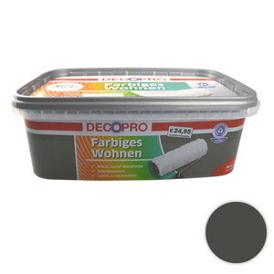 DecoPro Wandfarbe 2,5 Liter schiefer matt