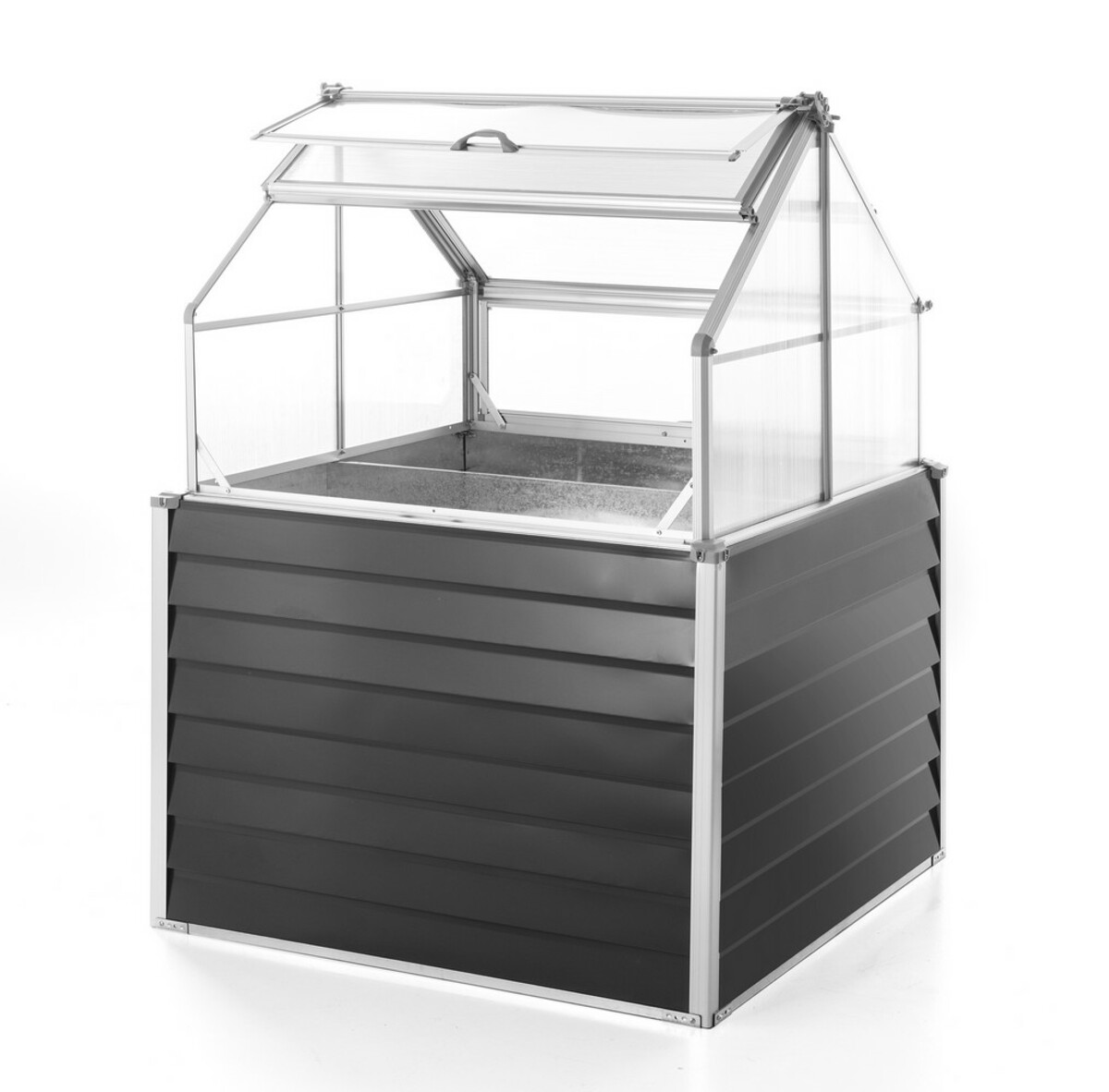 Bild 4 von Powertec Garden Doppeltes Balkon-/Garten-Hochbeet - Anthrazit