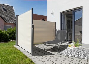 HC Home & Living Doppel - Seitenmarkise ca. 6,0 x 1,5 m - Beige