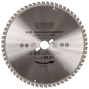 HM Multi Sägeblatt 350x30mm 60Zähne universal Alu Holz Kunststoff Kreissägeblatt