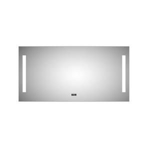 DSK LED-Spiegel 'Silver Elegance' 120 x 60 cm, mit Uhr